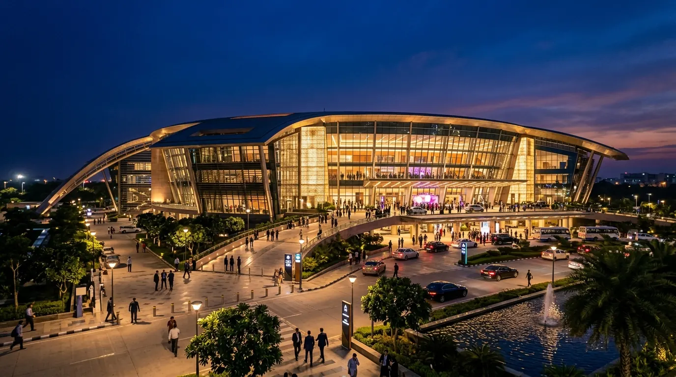Yashobhoomi Convention Centre — illustrative visual
